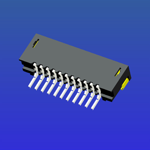 1.0mm pitch E-type double-sided connection T2 horizontal paste lockless FPC